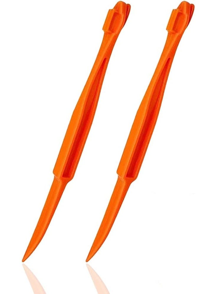 Orange Peeler tools Plastic Orange Peeler Citrus Remover Easy Open Citrus Lemon Citrus Peel Cutter Vegetable Slicer Fruit Tools Kitchen Gadgets (Orange 2 Pack) - Image 1